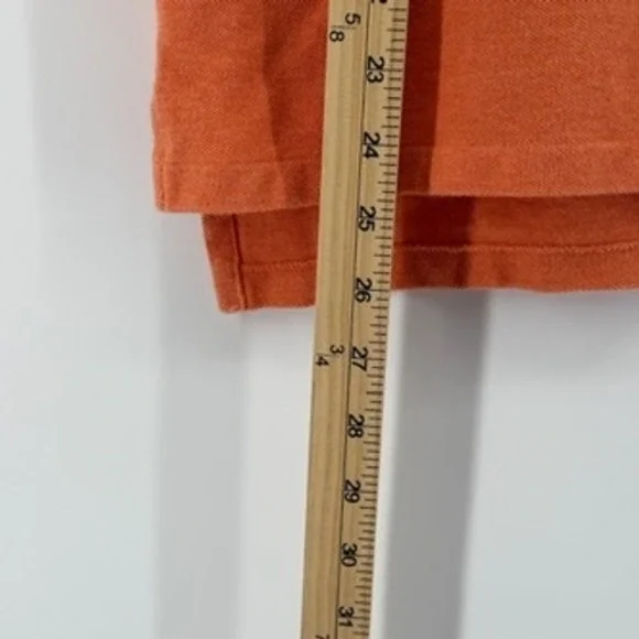 Ralph Lauren Polo Shirt Orange Custom Fit Mens M Green pony‎ - Picture 7 of 7